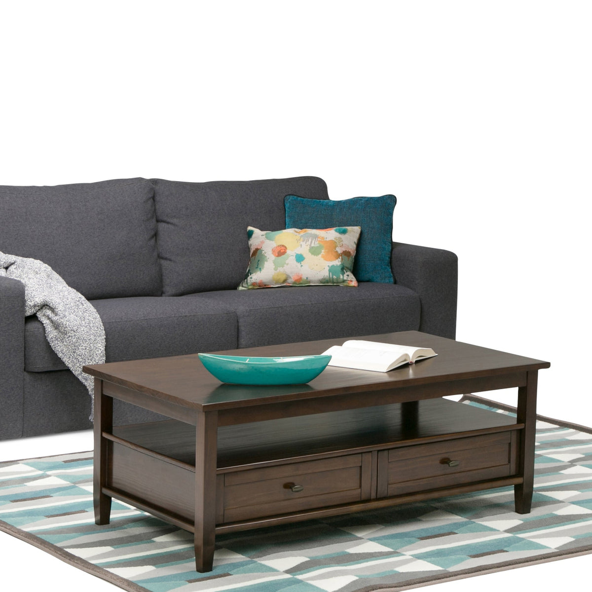 Warm Shaker Solid Wood Transitional Coffee Table