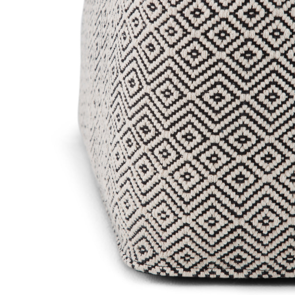 Brynn 18 Inch Wide Square Pouf in Patterned