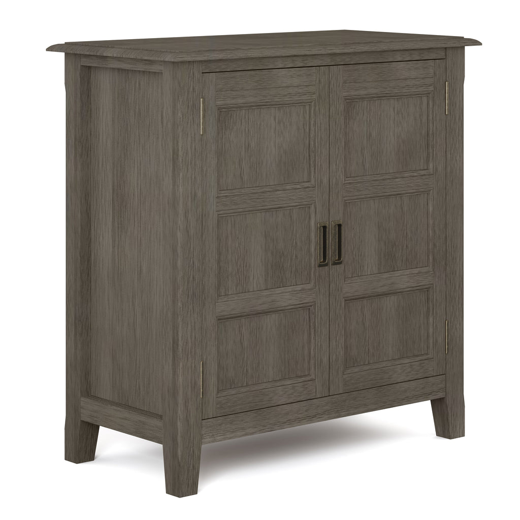 Burlington 30 Inch Wide Solid Wood Low Storage Cabinet in Farmhouse