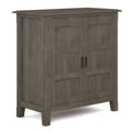 Burlington 30 Inch Wide Solid Wood Low Storage Cabinet in Farmhouse