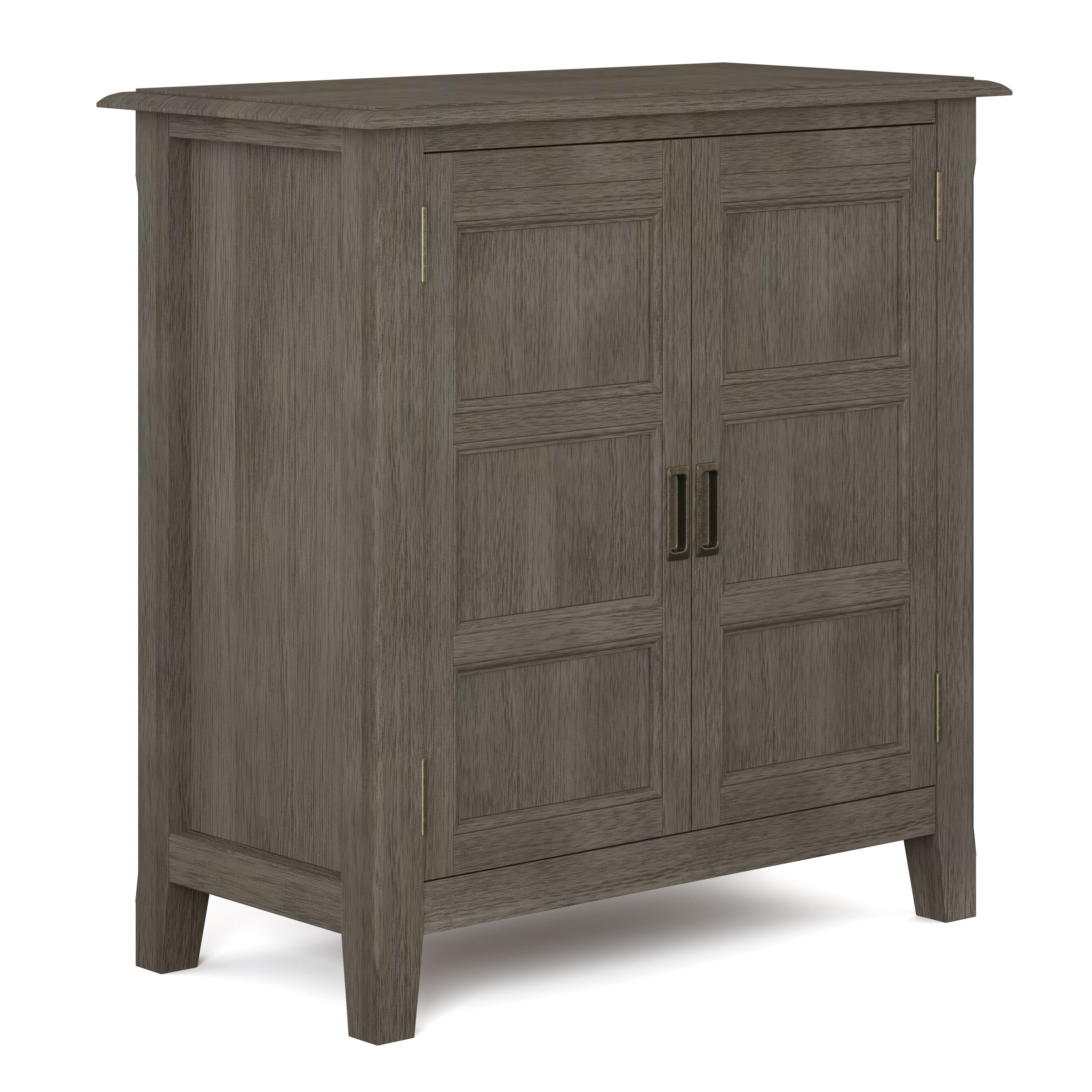 Burlington 30 Inch Wide Solid Wood Low Storage Cabinet in Farmhouse