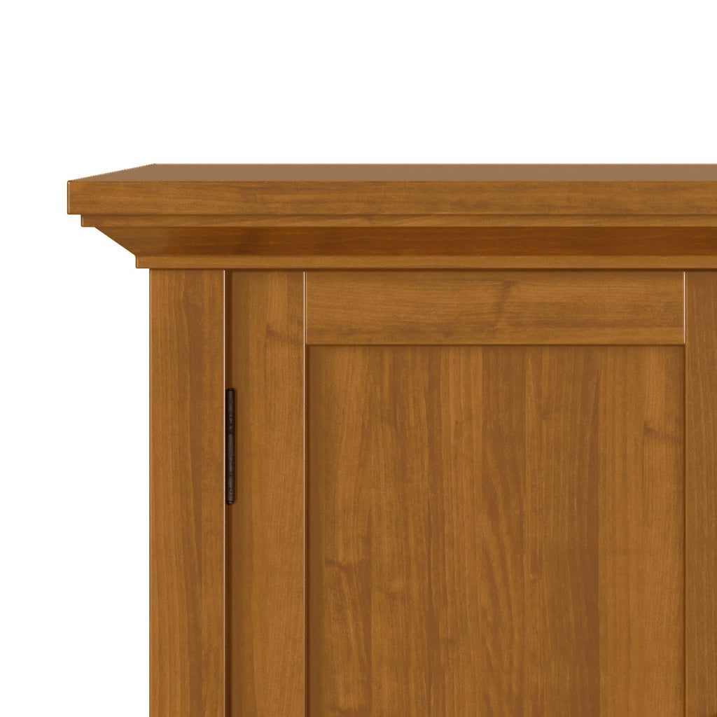 Redmond 32-Inch Wide Solid Wood Low Storage Cabinet in Light Golden