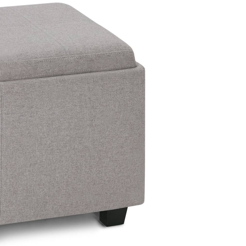 Avalon 42 Inch Wide Storage Ottoman in Cloud