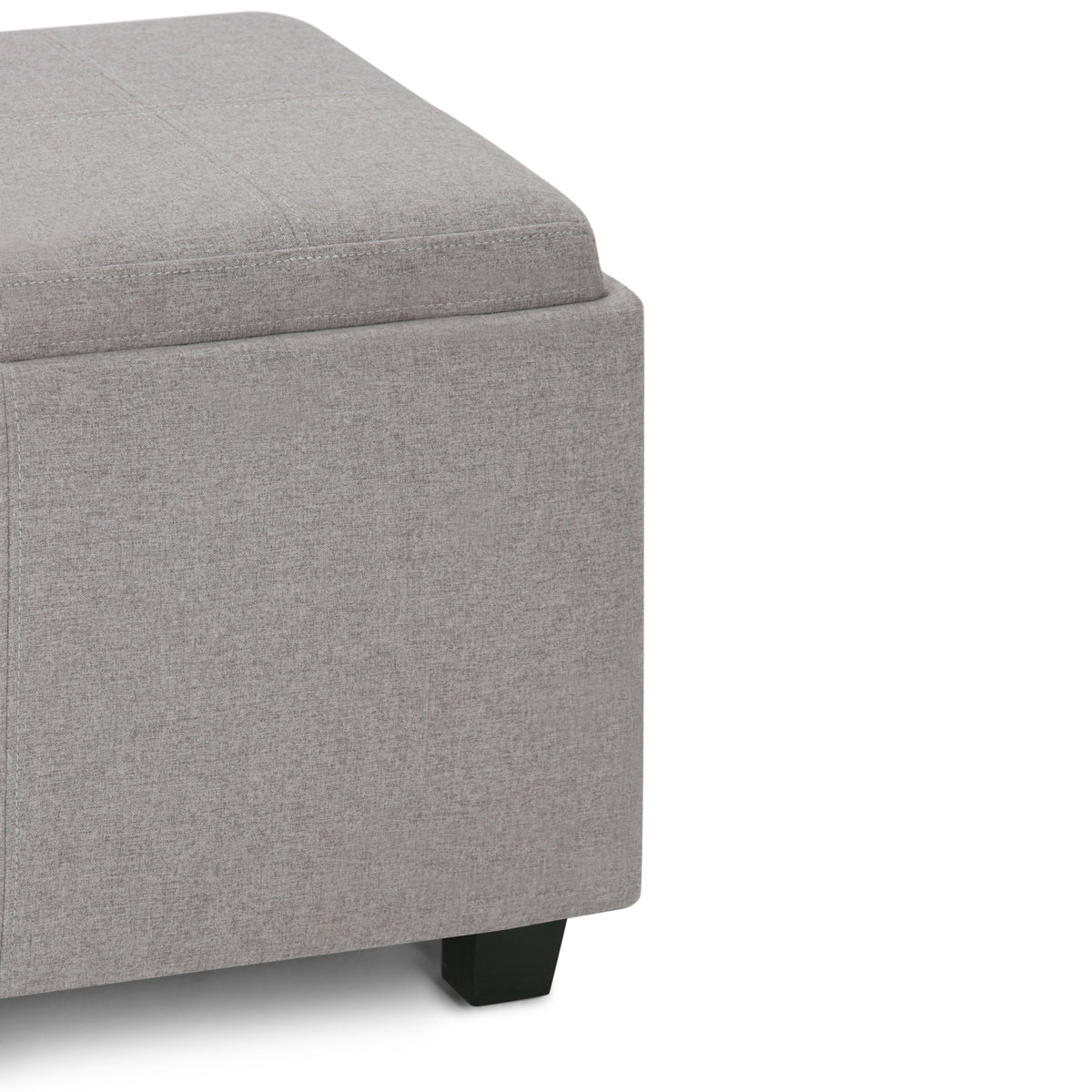 Avalon 42 Inch Wide Storage Ottoman in Cloud