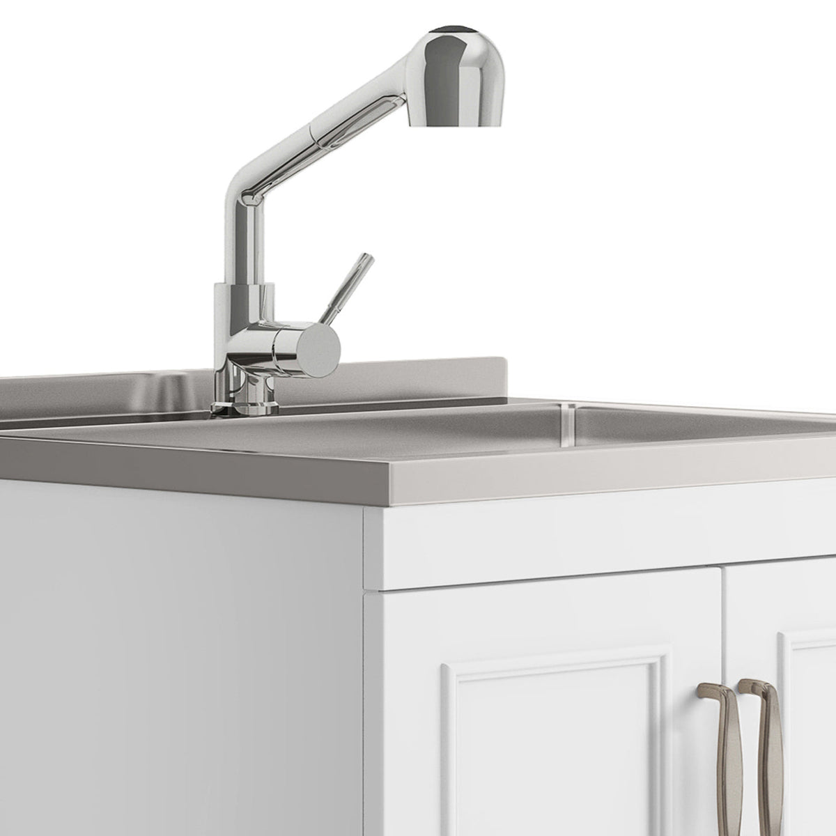 Cardinal 28" Laundry Cabinet with Faucet and Stainless Steel Sink
