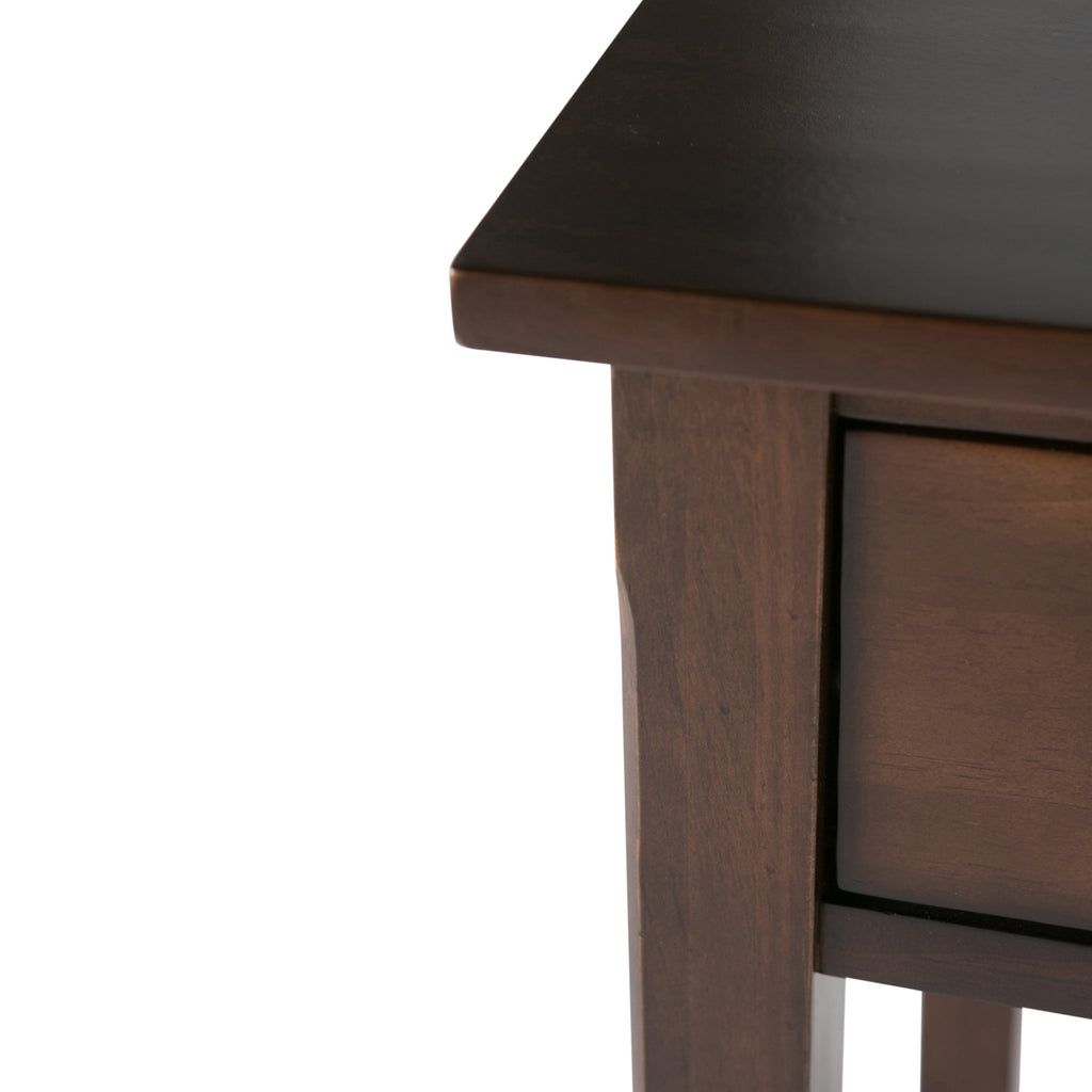 Avalon 47 Inch Wide Solid Wood Writing Office Desk in Brunette