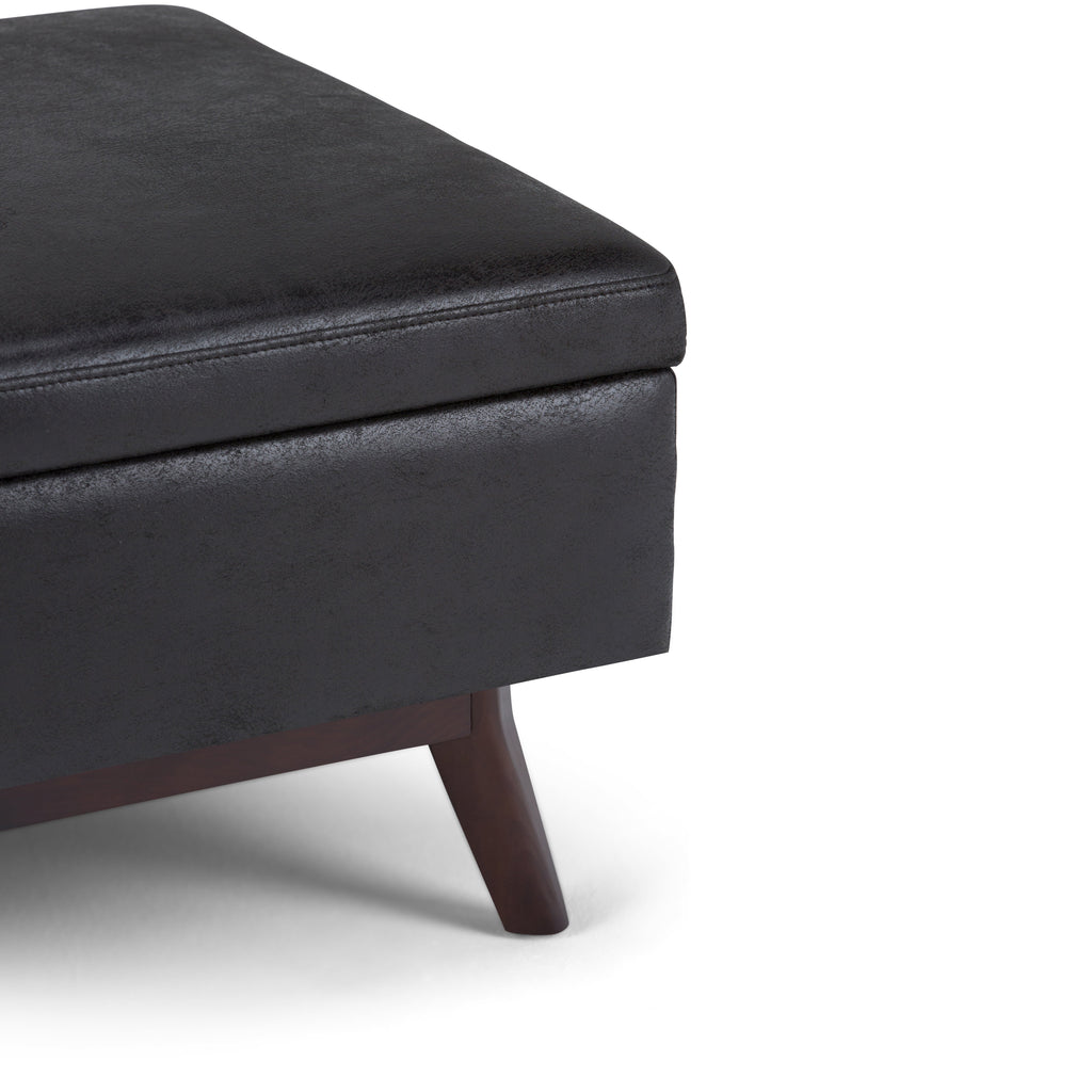 Owen 34 Inch Wide Coffee Table Storage Ottoman in Distressed