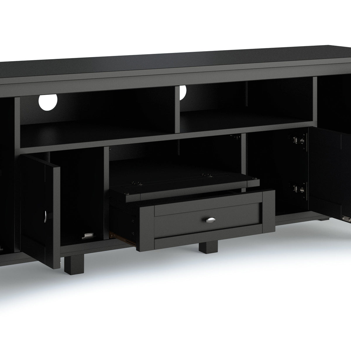 Warm Shaker 72 Inch Wide Solid Wood TV Stand