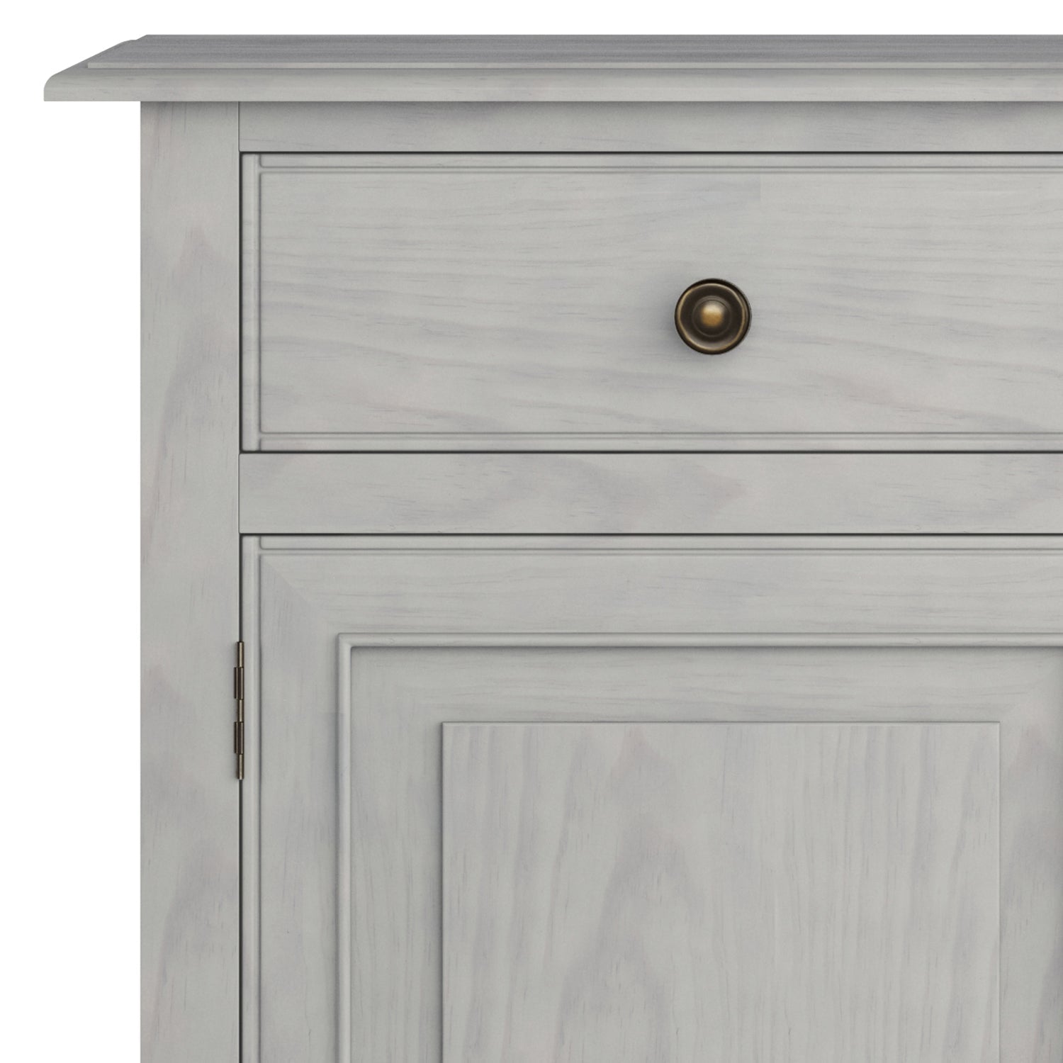 Connaught Solid Wood Entryway Storage Cabinet in Fog