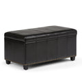 Amelia 33 Inch Wide Storage Ottoman Bench