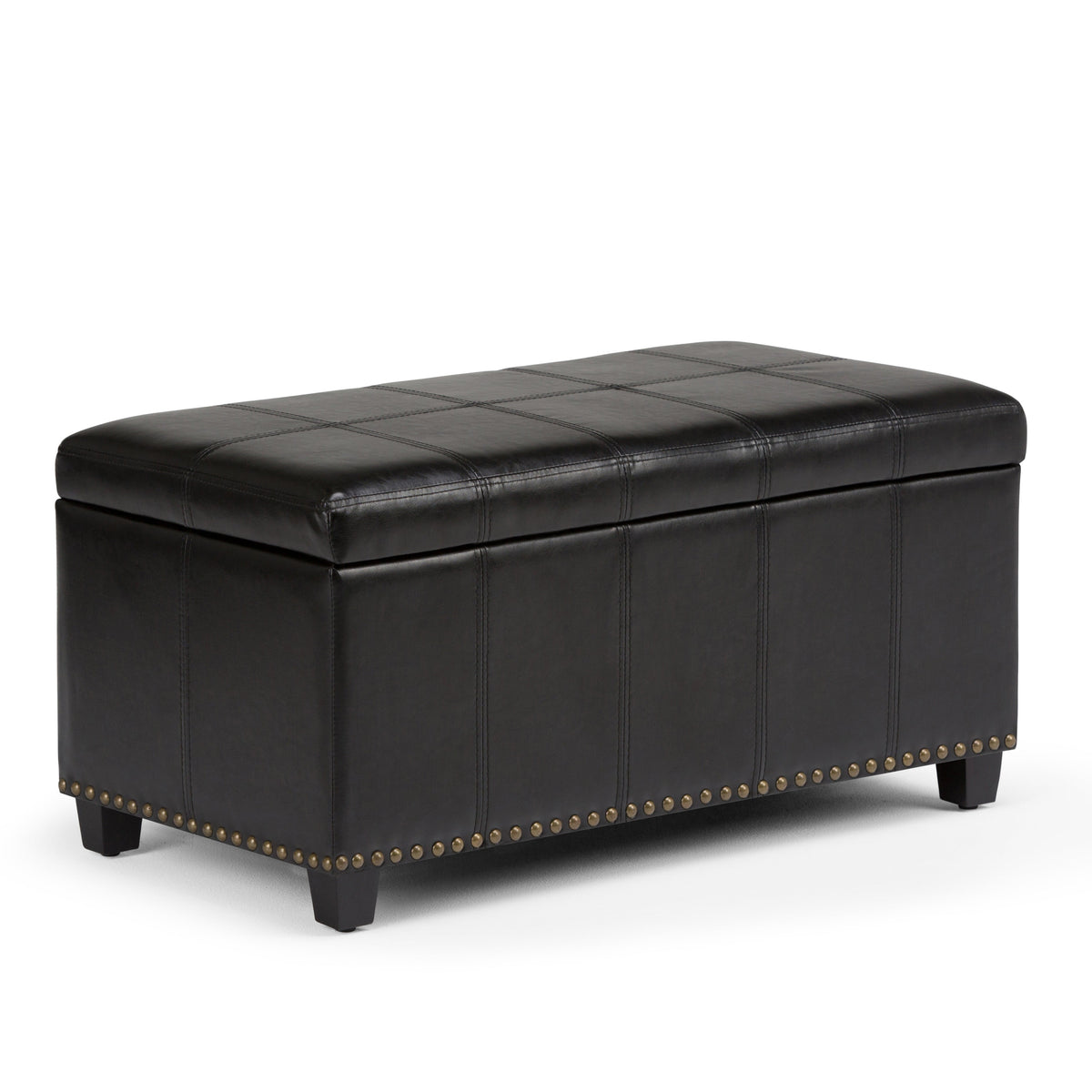 Amelia 33 Inch Wide Storage Ottoman Bench