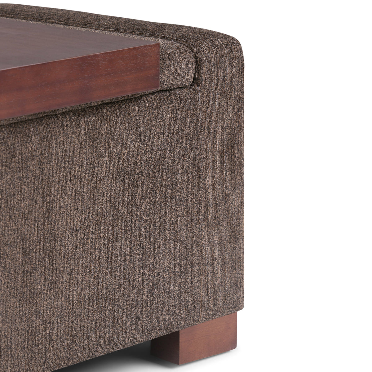 Bretton 42 Inch Wide Lift Top Storage Ottoman in Deep Umber