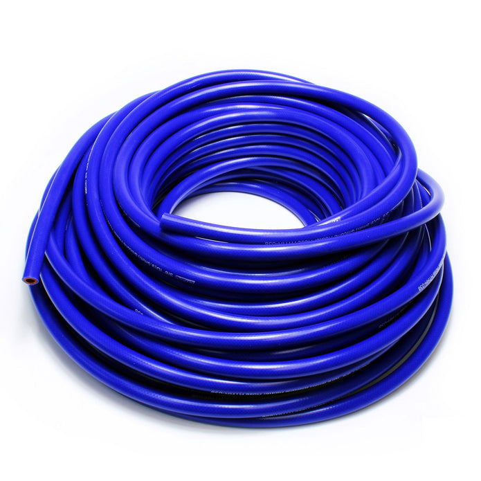 HPS High Temp 1/4"ID (6mm) Reinforced Silicone Heater Hose Blue-50 Ft Roll