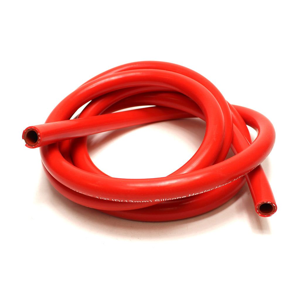 HPS 3/8" ID Red High Temp Reinforced Silicone Heater Hose Tubing, 9.5mm ID