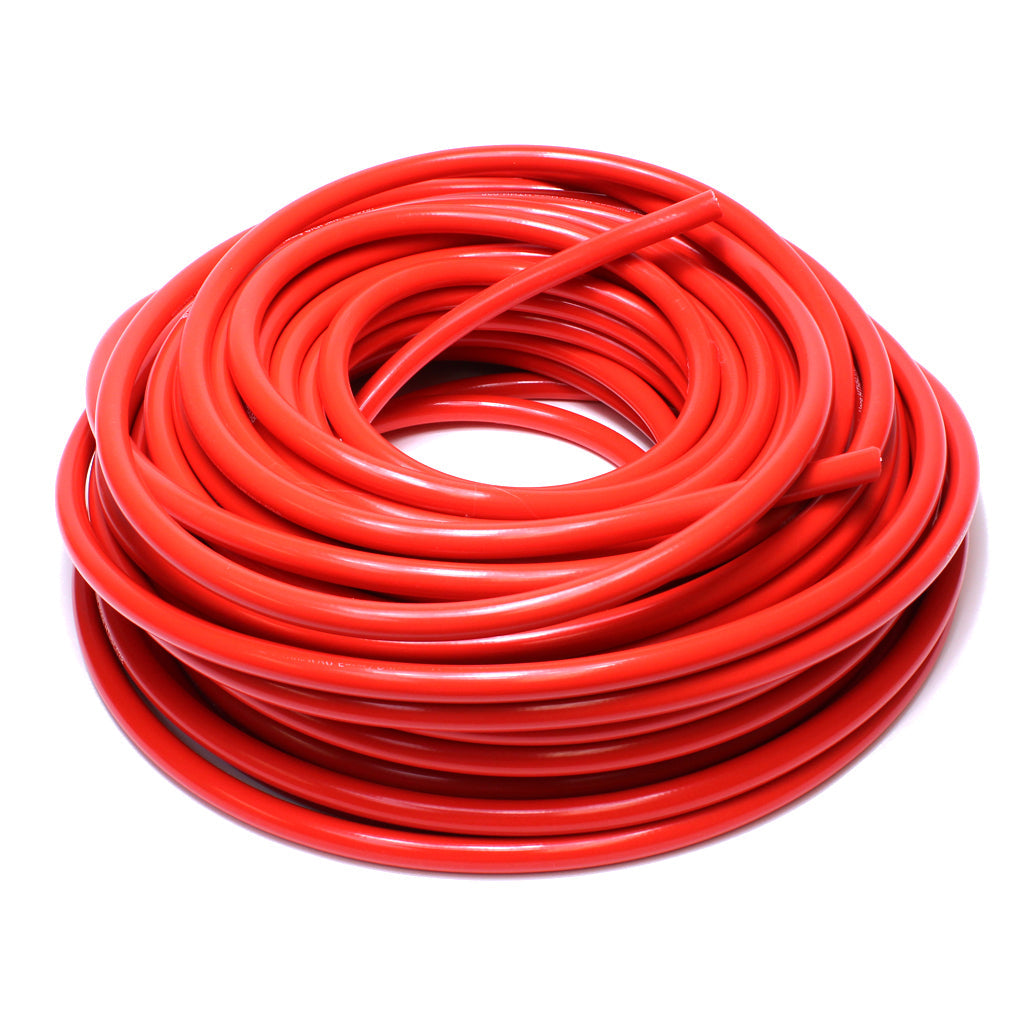 HPS High Temp 5/16" ID (8mm) Reinforced Silicone Heater Hose Red - 50 Feet