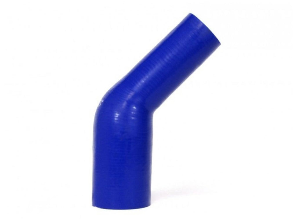 HPS 1" - 1-3/8" ID, Silicone 45 Degree Elbow Reducer Coupler Hose, High Temp 4-ply Reinforced, Blue, 25mm - 35mm ID
