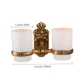 Modern Minimalist Wall-Mounted Double Cup Toothbrush Holder with Glass Base
