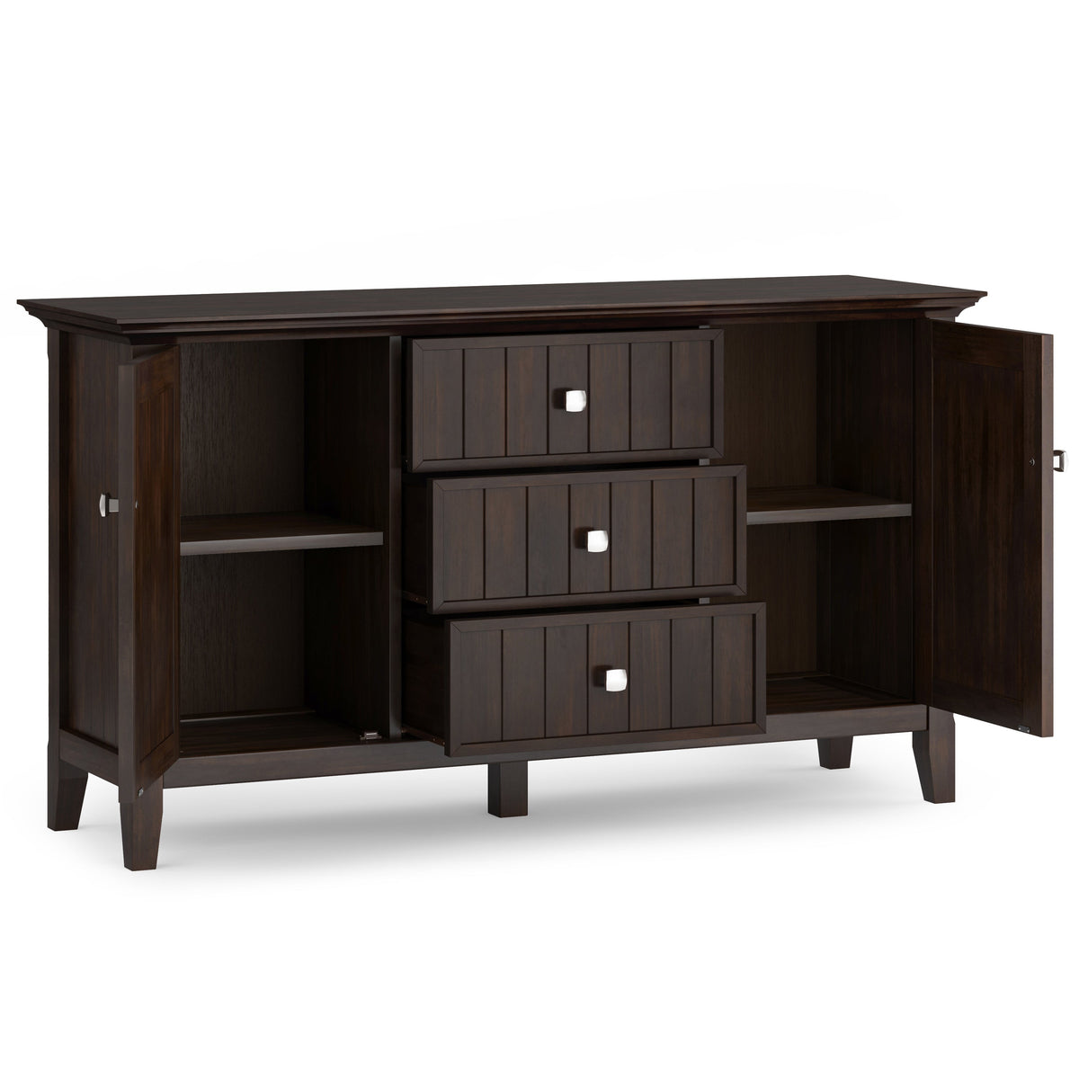 Bedford 54 Inch Wide Solid Wood Sideboard Buffet in Dark Tobacco