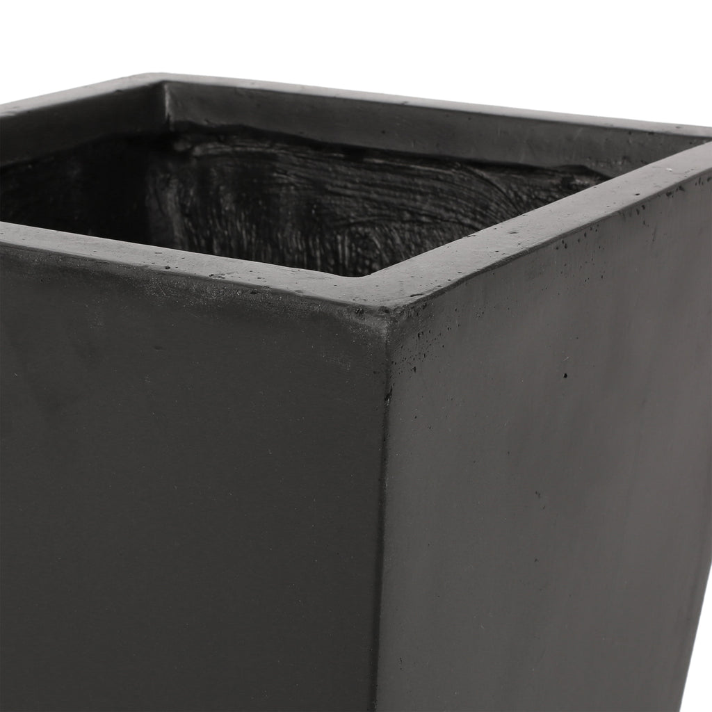 13" Outdoor Modern MGO Small Cast Stone Planter