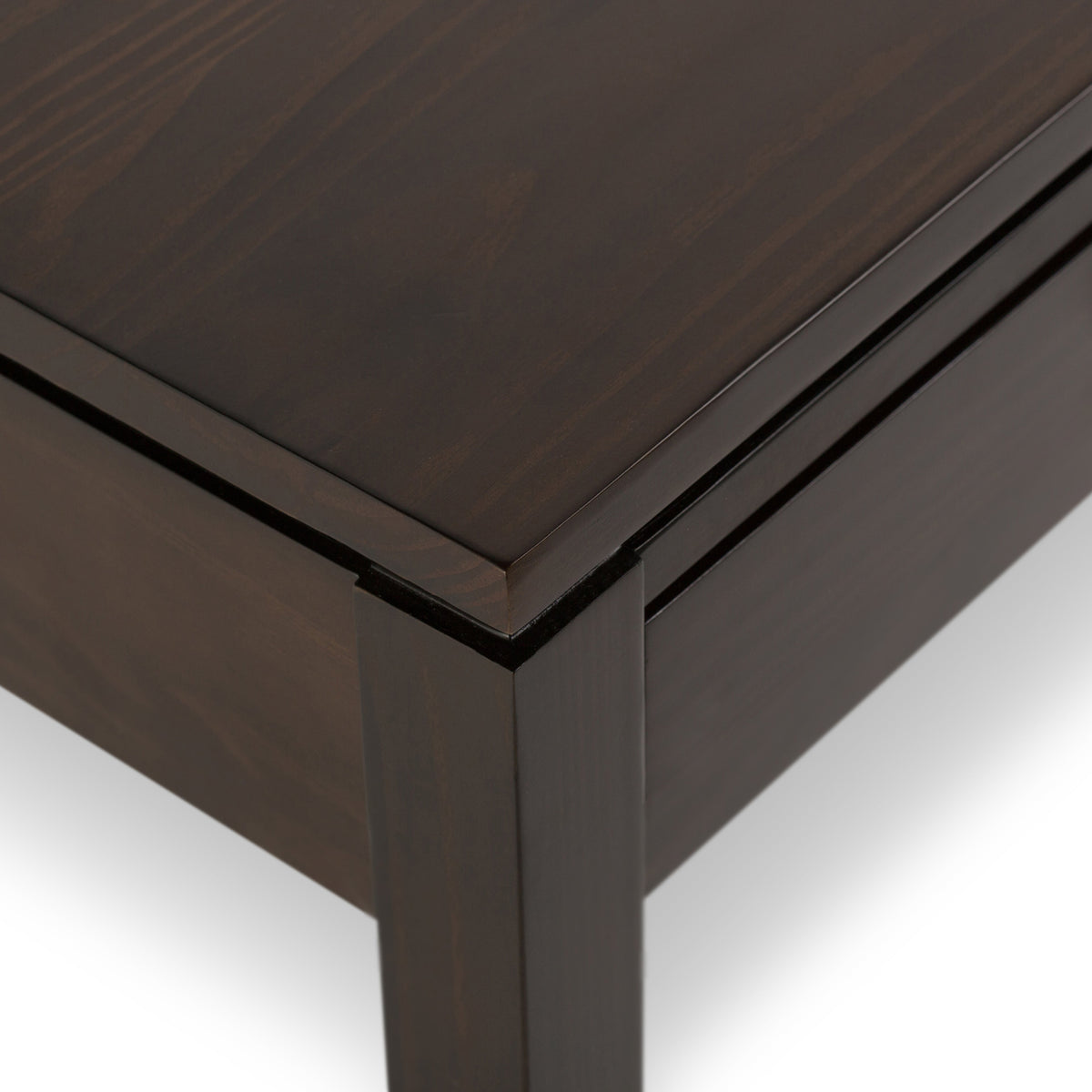 Cosmopolitan 42 Inch Wide Solid Wood Coffee Table in Mahogany