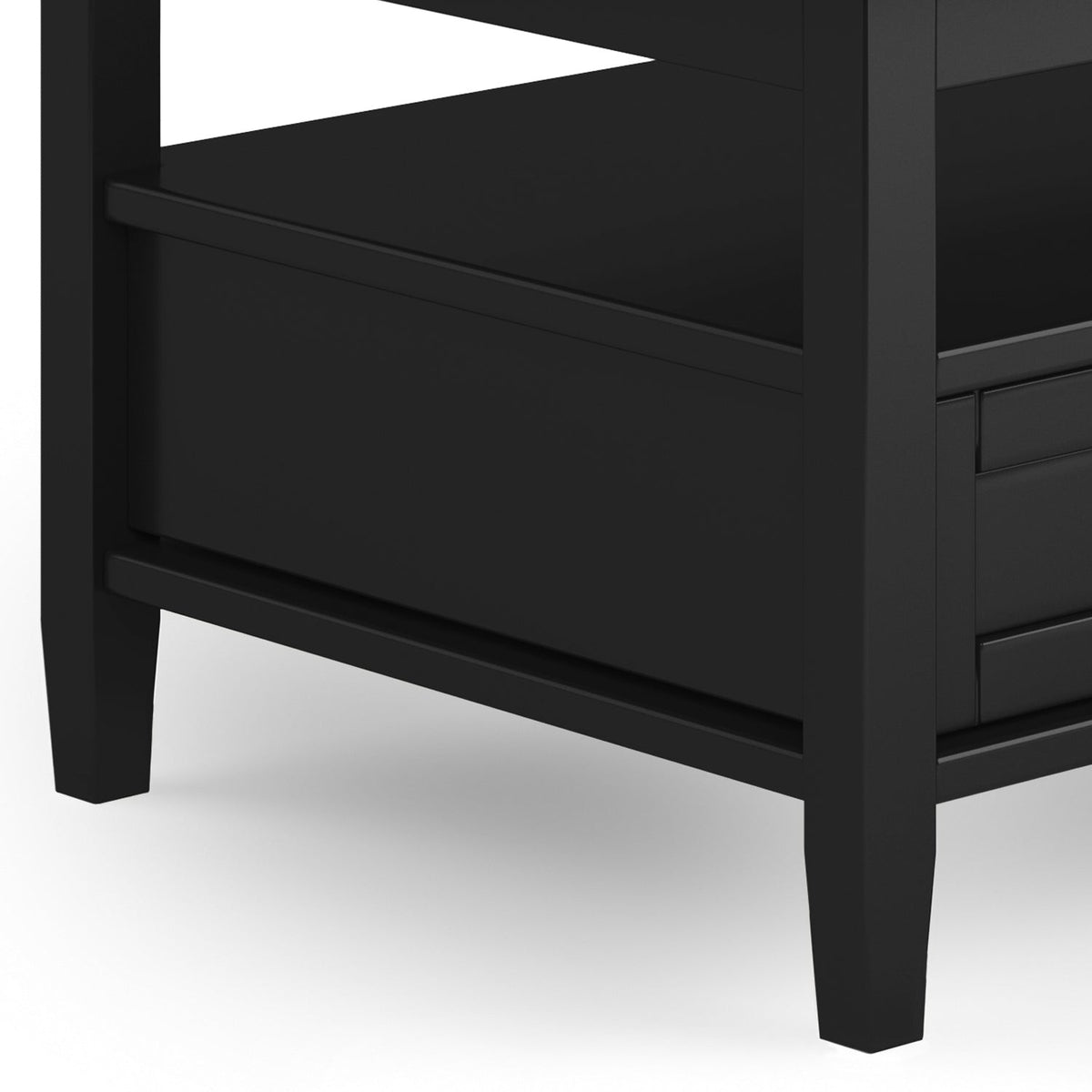 Warm Shaker Solid Wood 48 Inch Wide Transitional Coffee Table