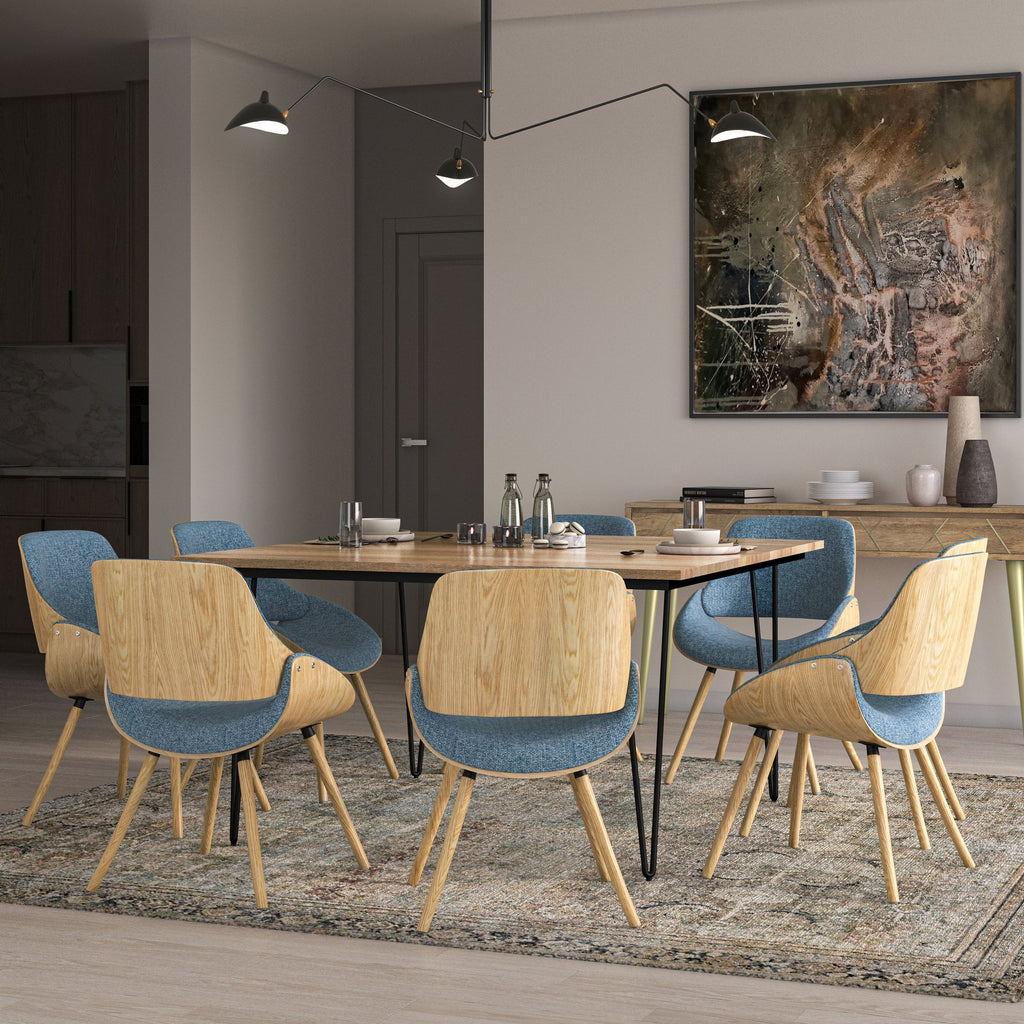 Malden - Bentwood Dining Chair with Wood Back - Denim
