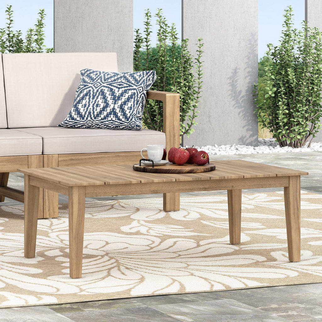 Acacia Wood Outdoor Coffee Table