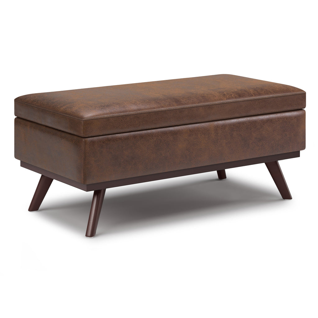 Owen 42 Inch Wide Lift Top Large Coffee Table Storage Ottoman