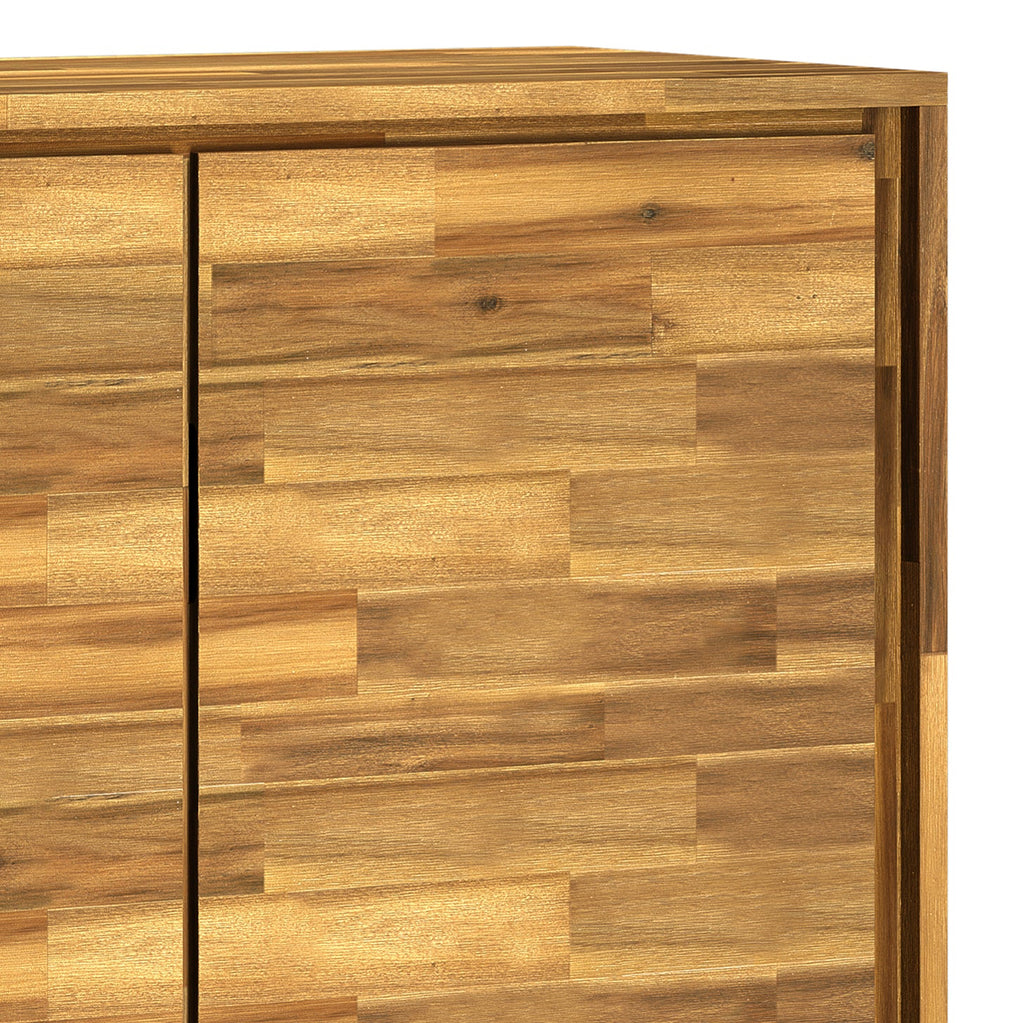 Lowry 39 Inch Wide Solid Acacia Wood Medium Storage Cabinet