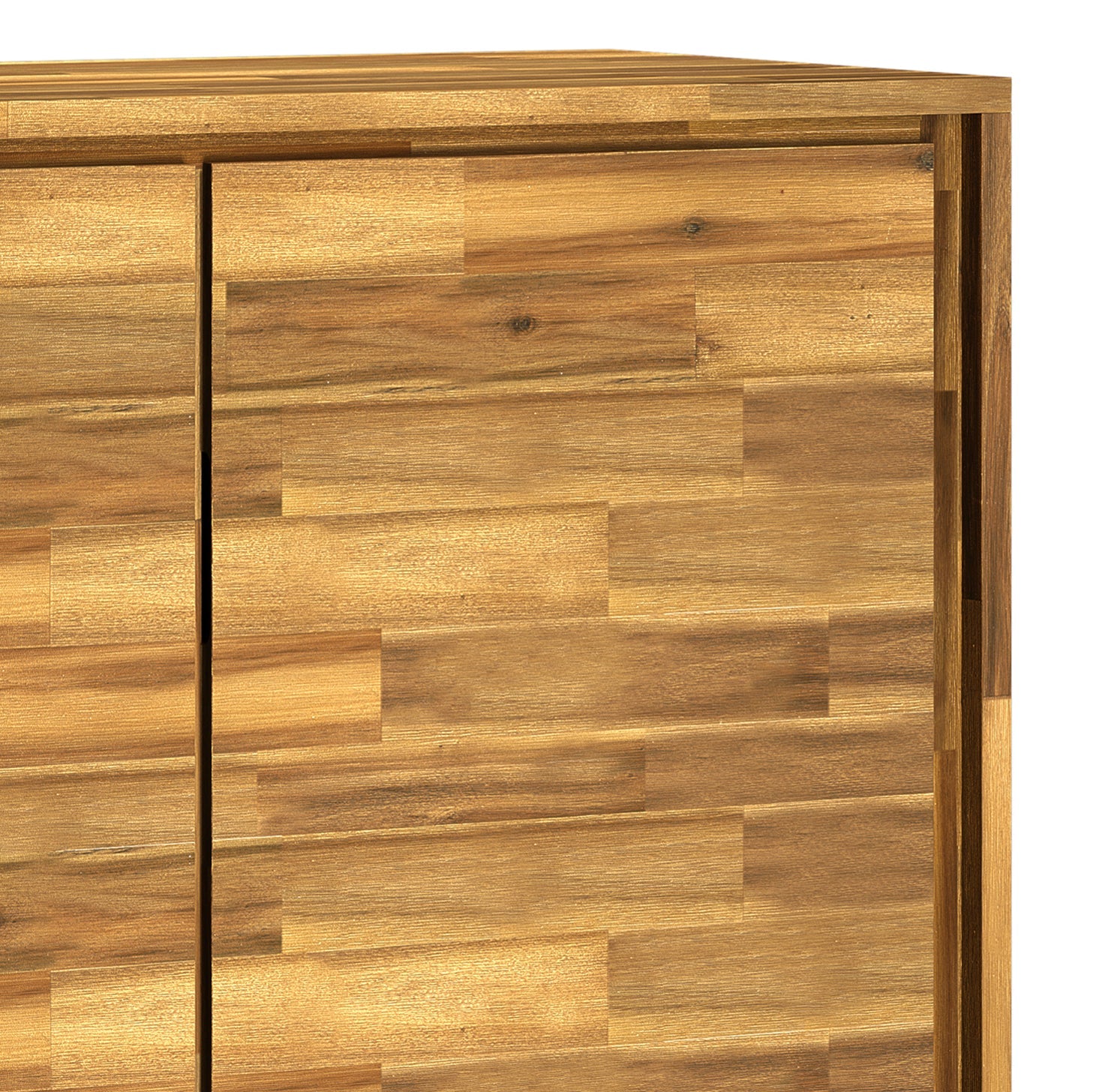 Lowry 39 Inch Wide Solid Acacia Wood Medium Storage Cabinet