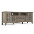 Artisan 72 Inch Wide Solid Wood TV Stand in Distressed