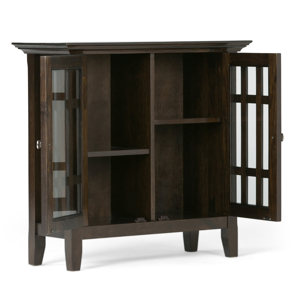 Bedford 32 Inch Wide Solid Wood Low Storage Media Cabinet
