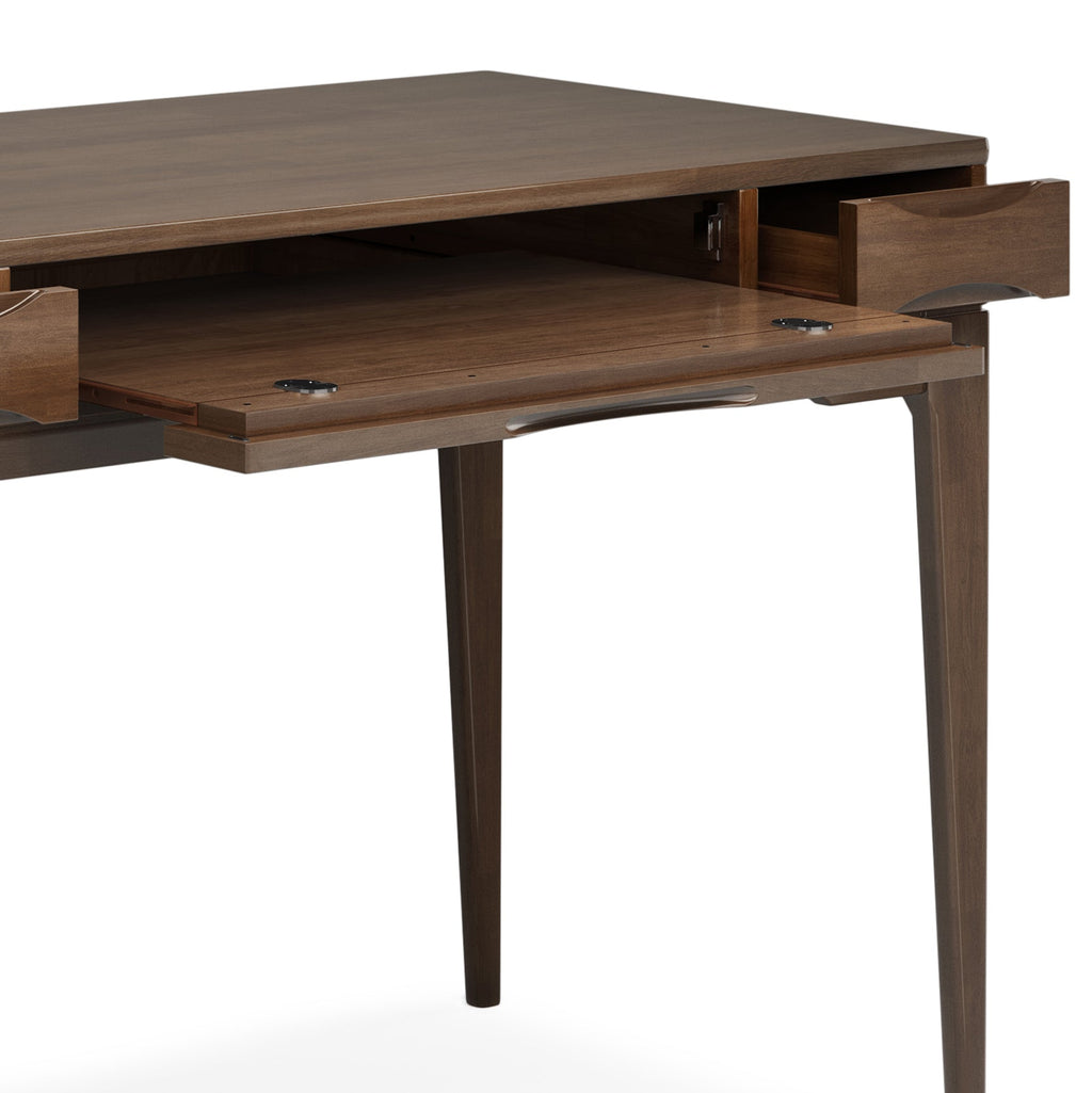Harper 48" Wide Solid Hardwood Mid-Century Modern Small Desk