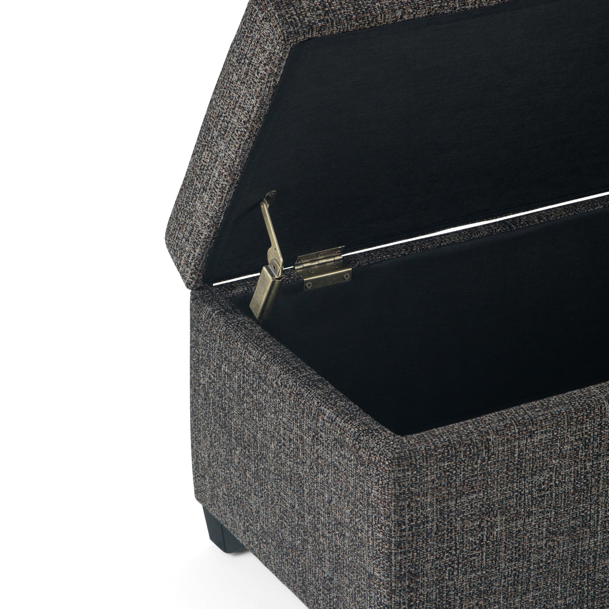 Avalon 48 Inch Wide Storage Ottoman Bench in Dark