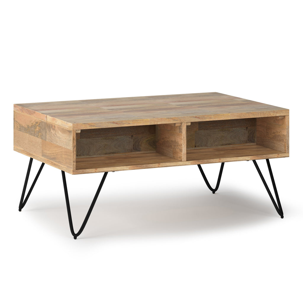 Hunter 36 Inch Wide Solid Mango Wood Small Lift Top Coffee Table