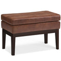 Carlson Small Ottoman Bench in Distressed Saddle