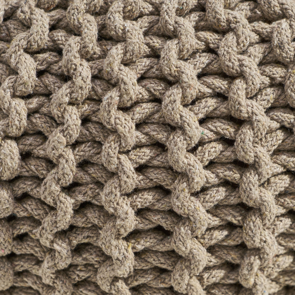 Moro Knitted Cotton 20 x 20 Round Pouf