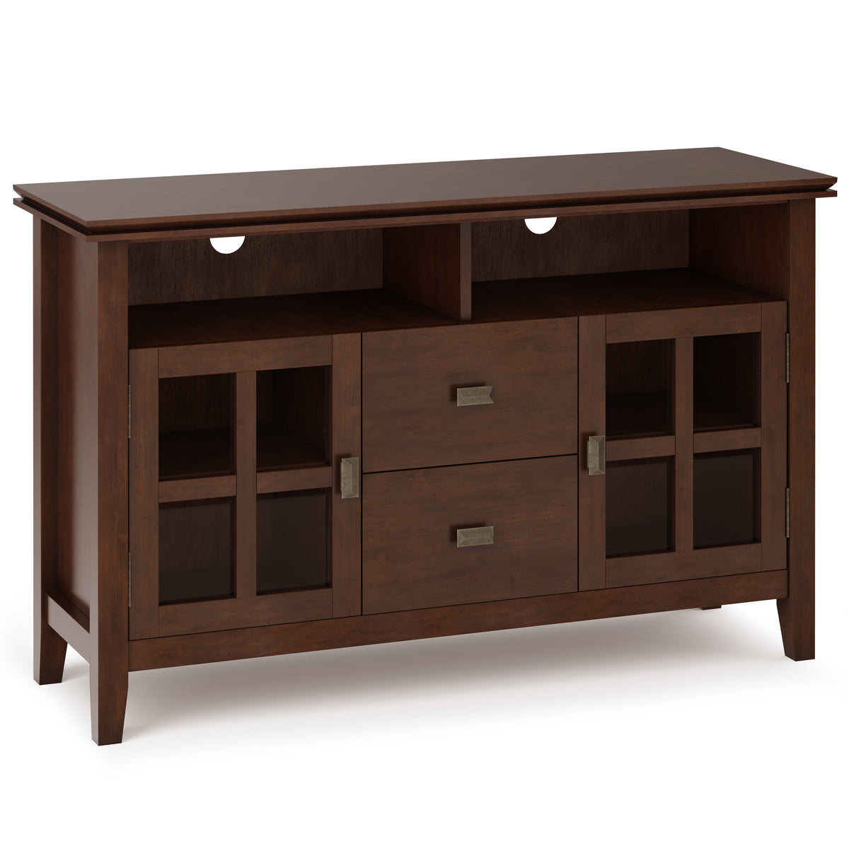 Artisan 48 Inch Wide Solid Wood TV Stand in Russet