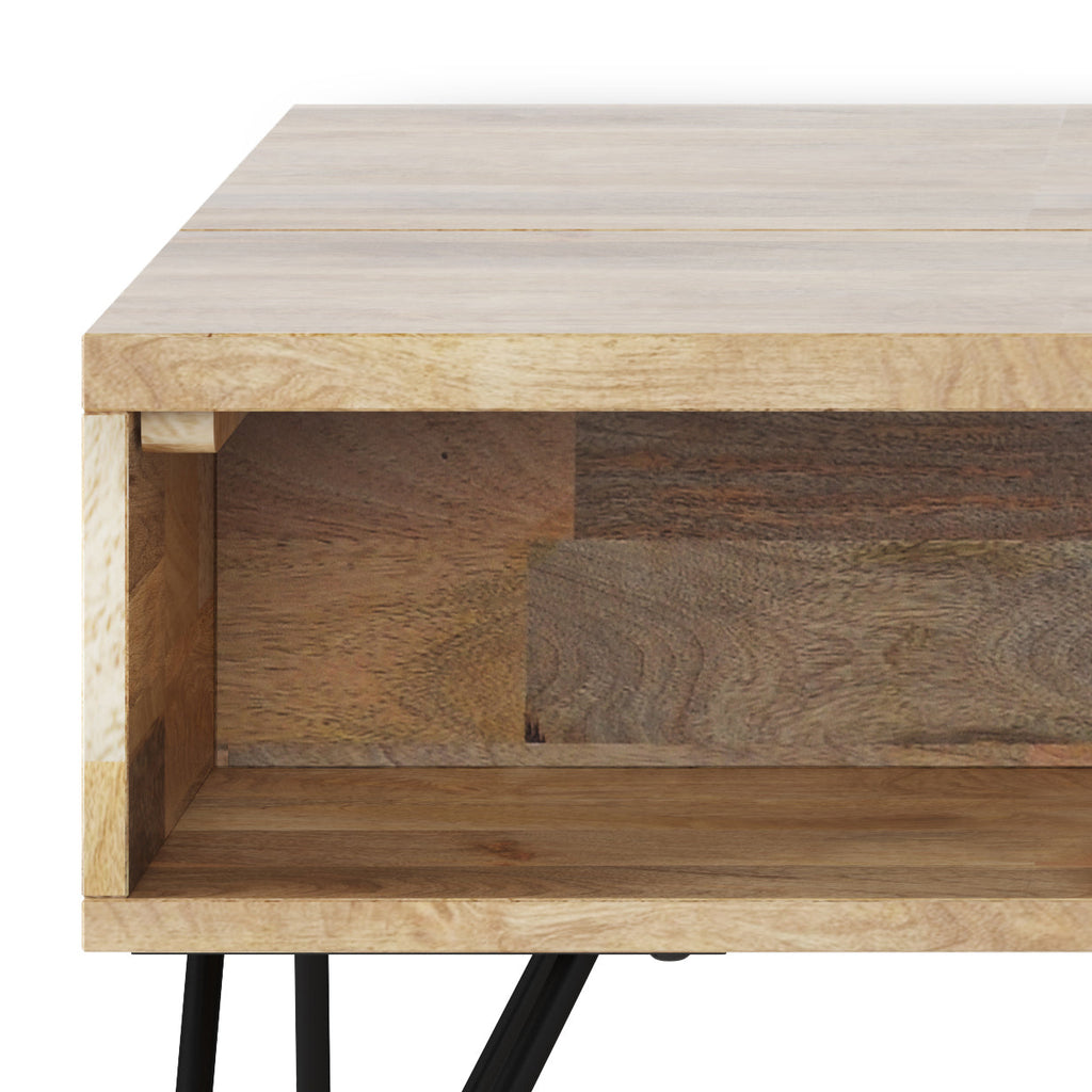 Hunter 36 Inch Wide Solid Mango Wood Small Lift Top Coffee Table