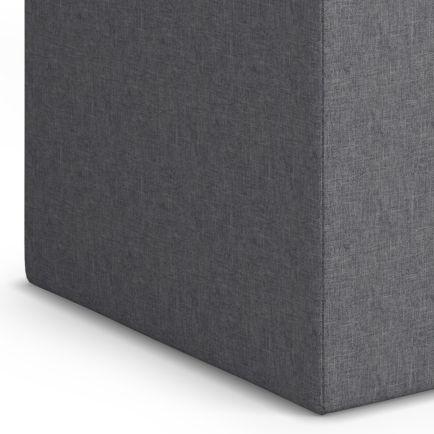 Rockwood 17 Inch Wide Cube Storage Ottoman with Tray
