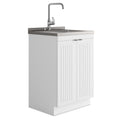 Murphy 24" Laundry Cabinet with Faucet and Stainless Steel Sink