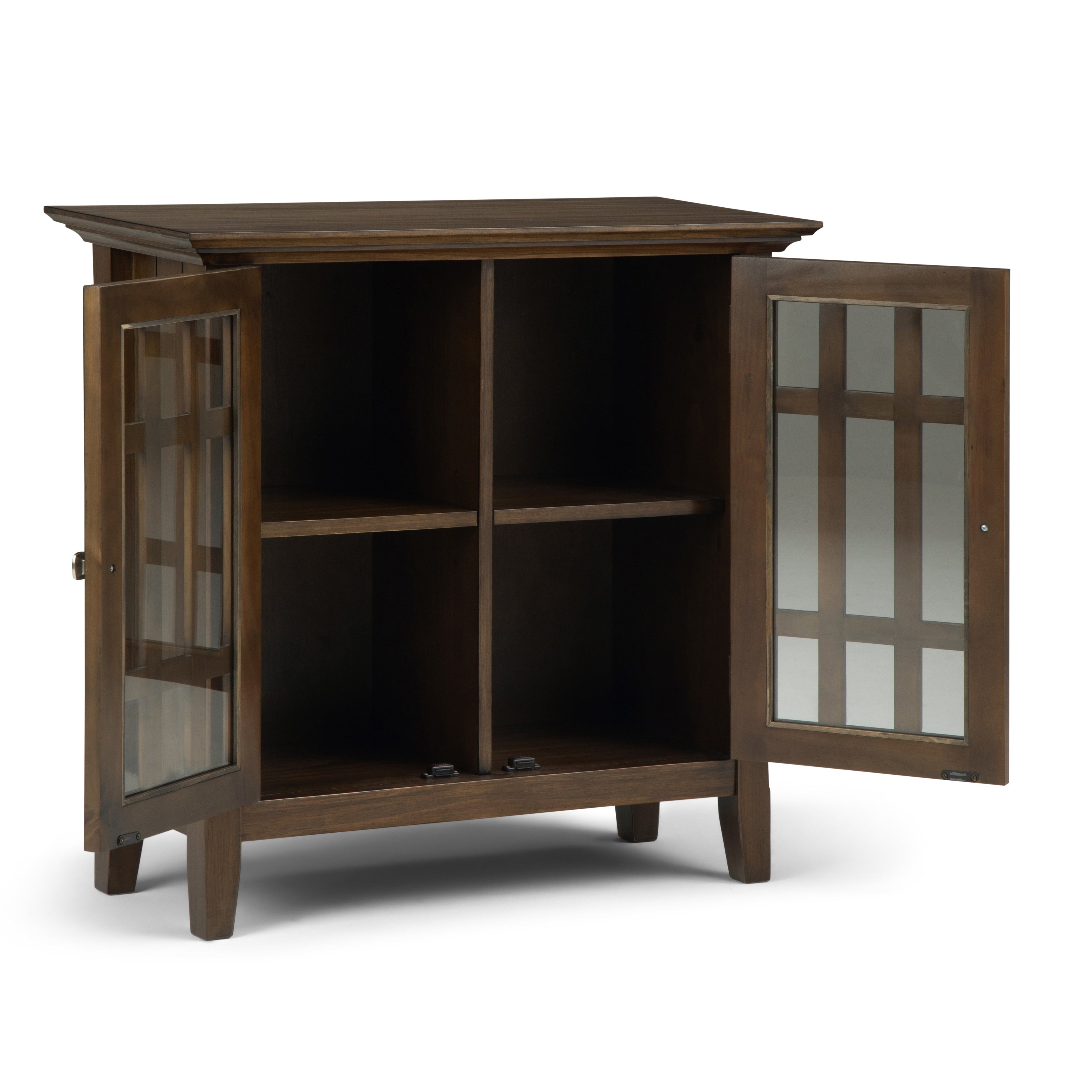 Bedford 32 Inch Wide Solid Wood Low Storage Media Cabinet