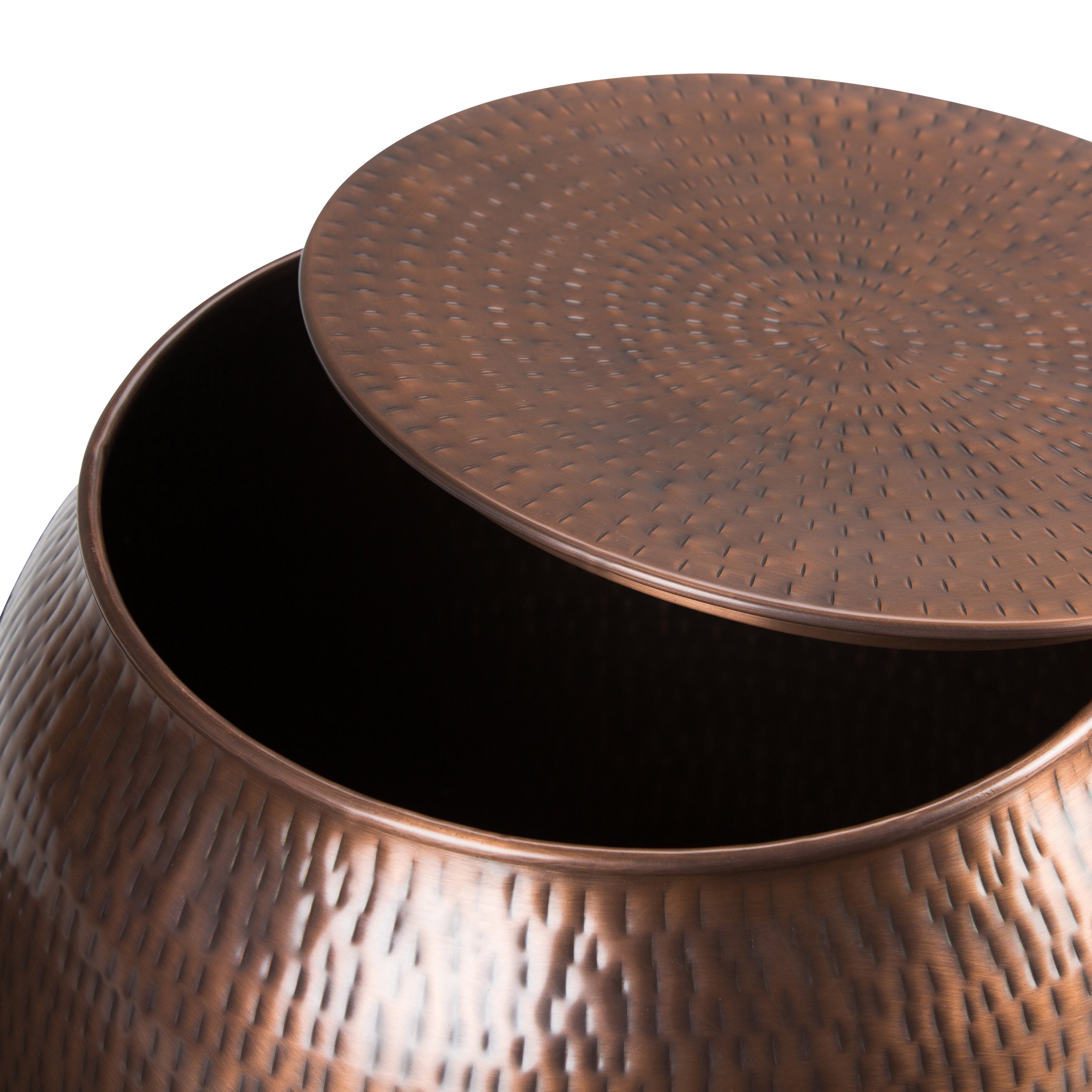 Griffen 19 Inch Wide Metal Storage Accent Table