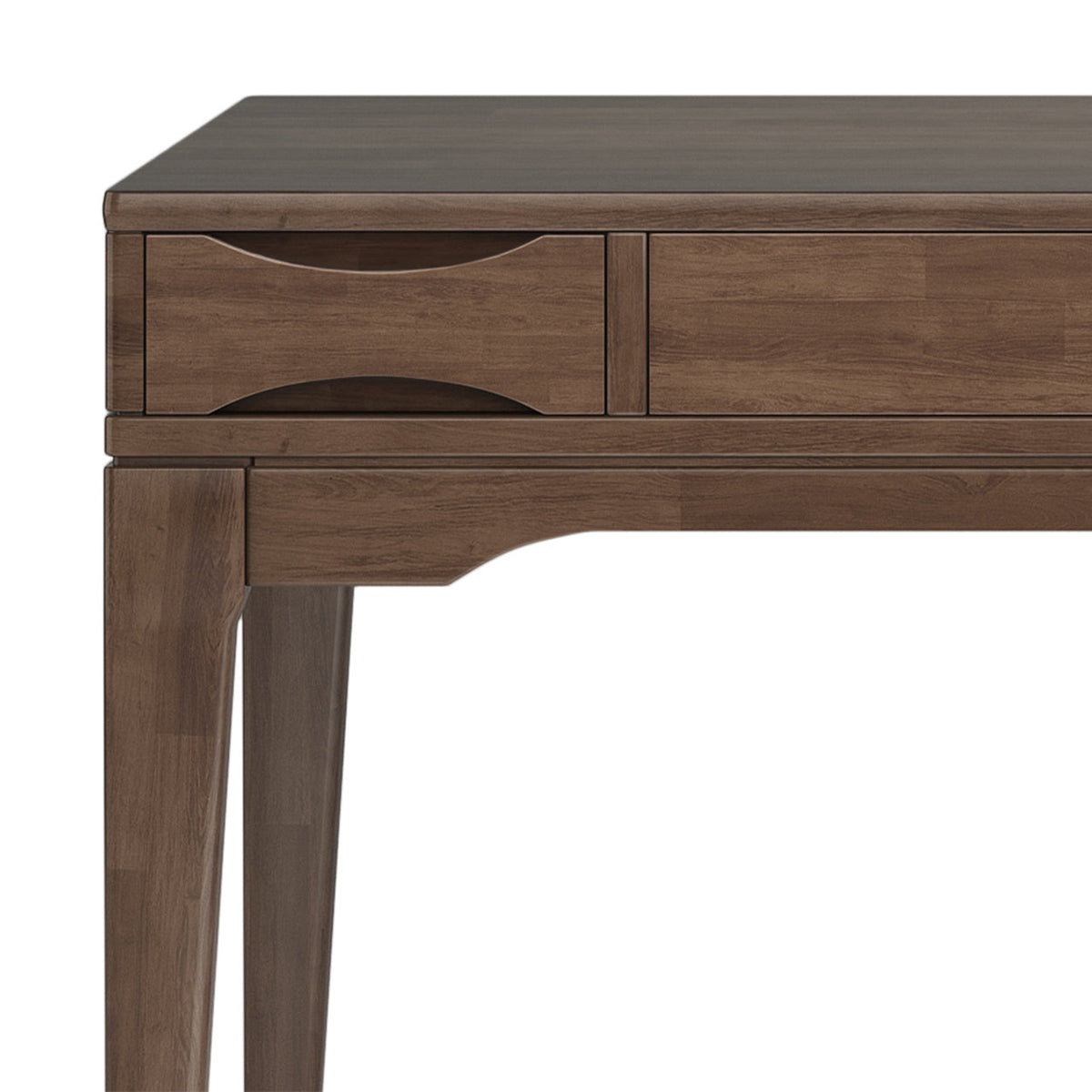 Harper 48" Wide Solid Hardwood Mid-Century Modern Small Desk
