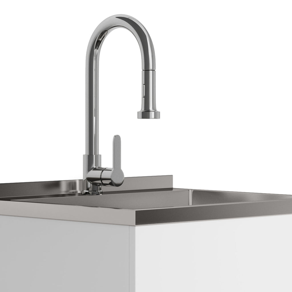 Metro 24" Laundry Cabinet with Faucet and Stainless Steel Sink