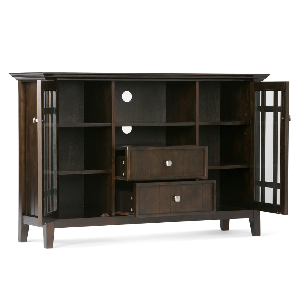 Bedford 53 Inch Wide Solid Wood Tall TV Stand in Tobacco