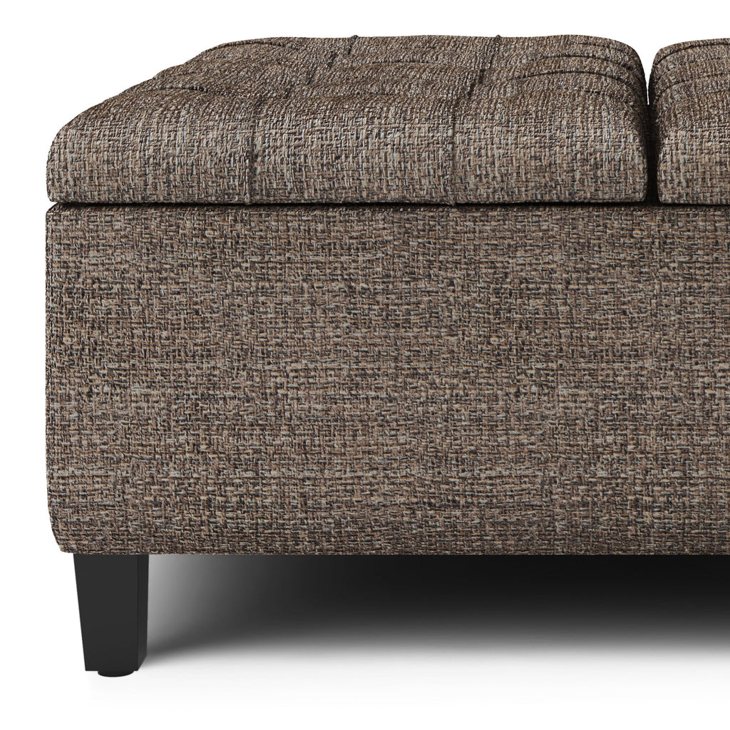 Harrison Coffee Table Storage Ottoman - Mink