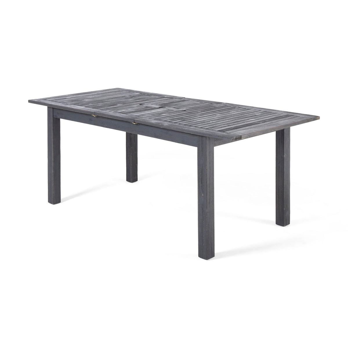 Outdoor Expandable Acacia Wood Dining Table, Dark