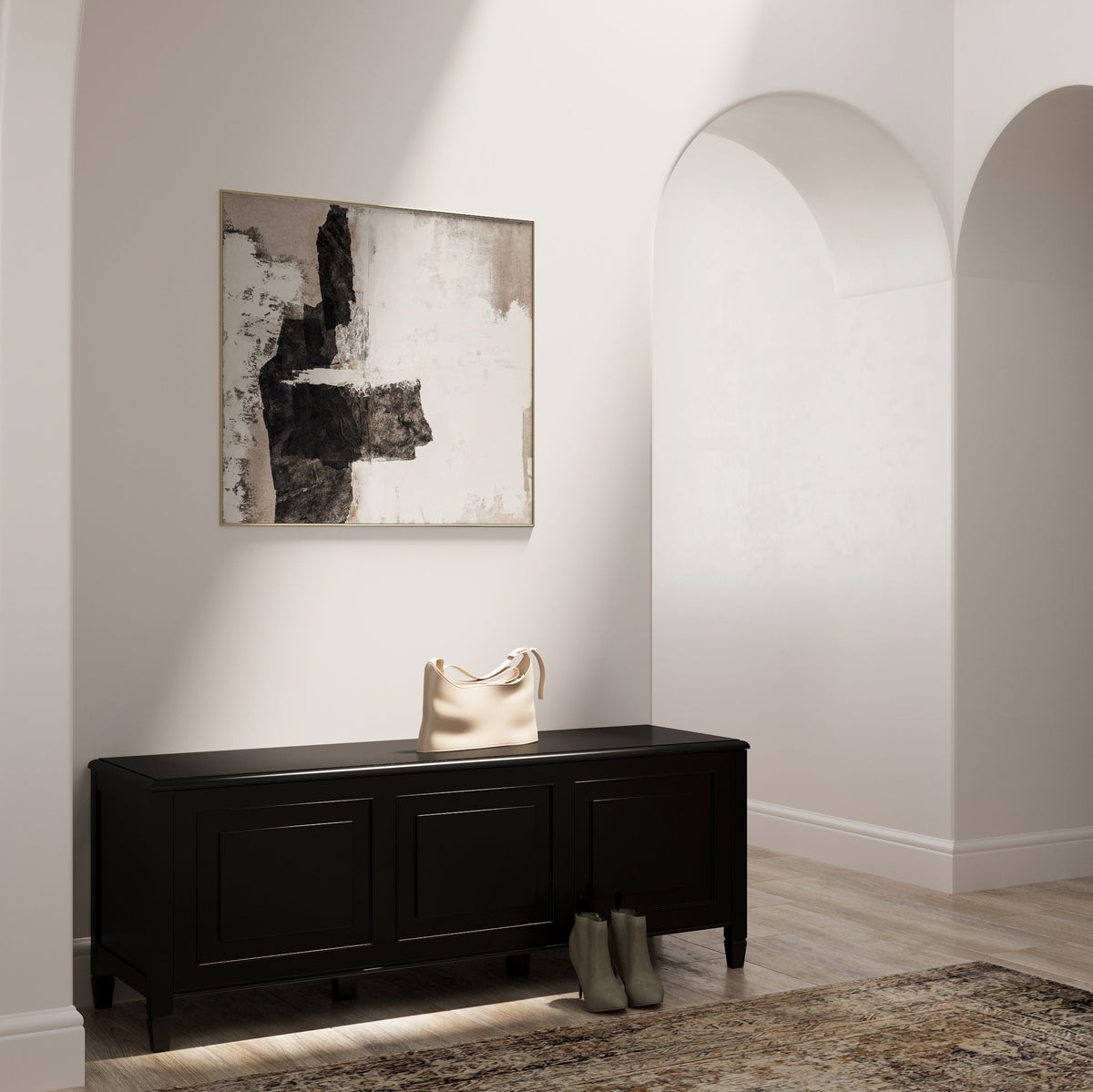Connaught 51 Inch Wide Solid Wood Storage Bench Trunk