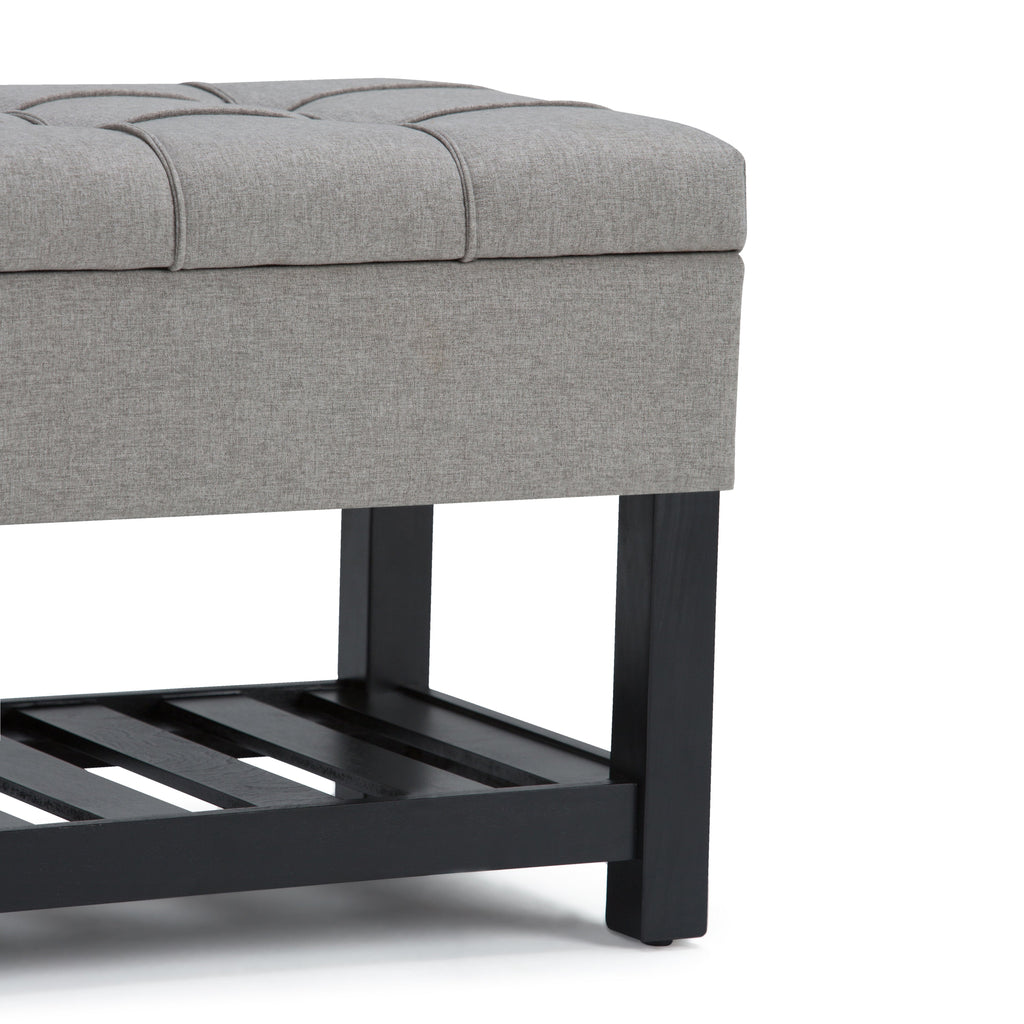 Saxon Storage Ottoman Bench - Dove